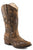 Roper Womens Cognac Faux Leather Riley Flextra Glitter Cowboy Boots