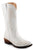 Roper Womens White Faux Leather Riley Scroll Cowboy Boots