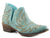 Roper Womens Blue Faux Leather Ava Western Ankle Boots