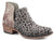 Roper Womens Grey Faux Leather Ava Faux Leopard Cowboy Boots