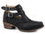 Roper Womens Black Faux Leather Willa Buckle Straps Ankle Boots