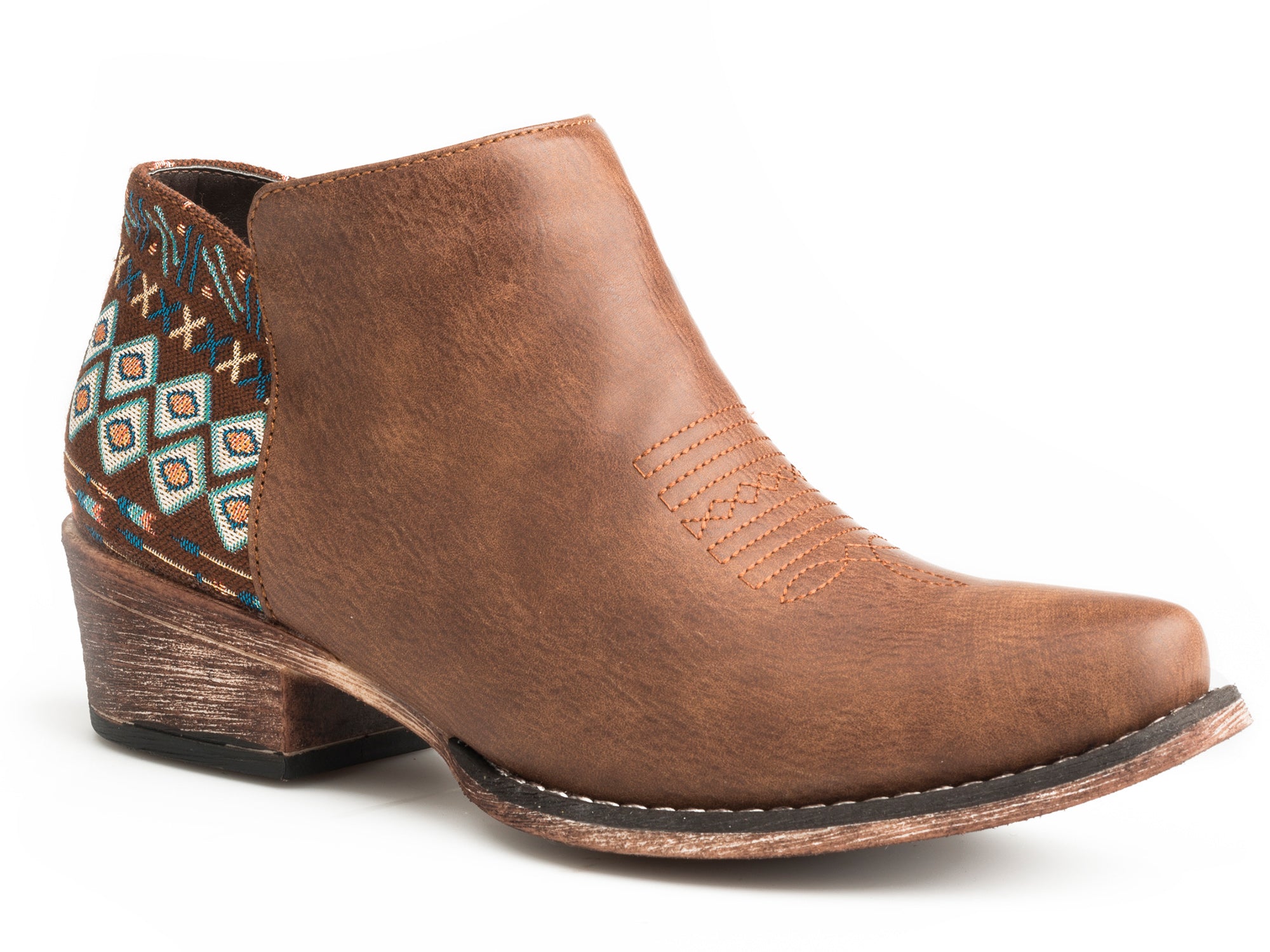 Roper Womens Brown Faux Leather Sedona Ankle Boots The Western Company