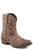 Roper Womens Tan Leopard Faux Leather Ingrid 7In Cowboy Boots