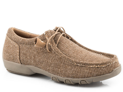 Roper Womens Tan Fabric Chillin Chukka Oxford Shoes