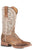 Roper Womens Tan Leather Palamino Wingtip Cowboy Boots
