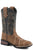 Roper Youth Boys Brown/Black Leather Monterey Angles Cowboy Boots