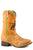 Roper Orange Youth Boys Tan Leather Horsey Cowboy Boots