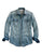 Tin Haul Mens Light Blue 100% Cotton Western Denim L/S Shirt