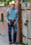 Tin Haul Mens Blue 100% Cotton Vintage Plaid L/S Western Shirt