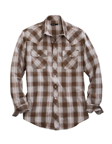 Tin Haul Mens Grey 100% Cotton Buffalo Dobby L/S Shirt