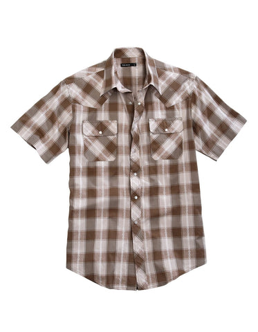 Tin Haul Mens Grey 100% Cotton Buffalo Dobby S/S Shirt
