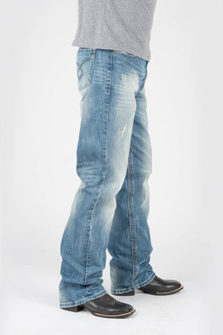 Tin Haul Mens Blue 100% Cotton Loop Back Pocket Jeans