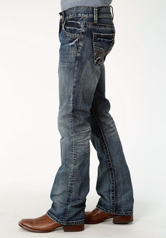 Tin Haul 1206 Mens Blue 100% Cotton Deep V Jeans