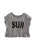 Tin Haul Sun Womens Grey Cotton Blend Crop Top S/S T-Shirt