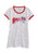 Tin Haul Womens Red/White 100% Cotton World Tour 10 S/S T-Shirt
