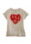Tin Haul Womens White 100% Cotton Love Heart S/S T-Shirt