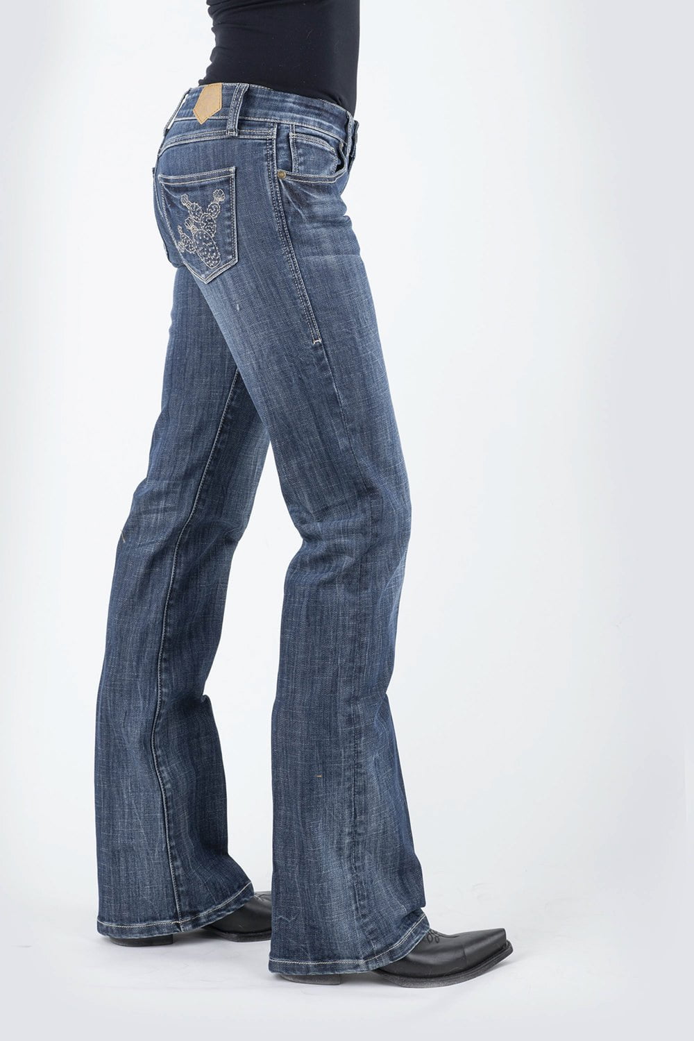 Tin Haul Womens Blue Cotton Blend Rosie Cactus Jeans The Western