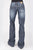 Tin Haul Womens Blue Cotton Blend Curved Piece Ella Jeans