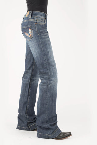 Tin Haul Womens Blue Cotton Blend 2 Feather 460 Ella Jeans
