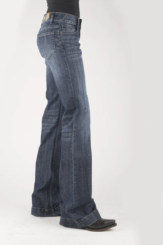 Tin Haul Womens Blue Cotton Blend 460 Ella Plain Back Jeans