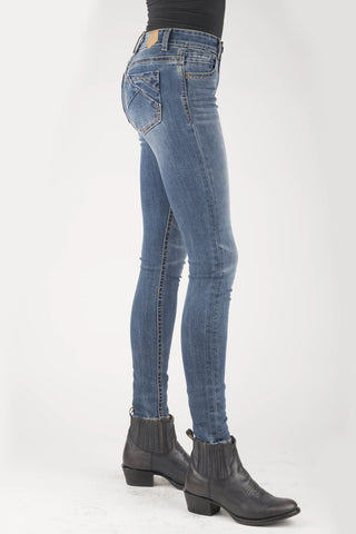 Tin Haul Womens Blue Cotton Blend 515 Sunny Skinny Jeans