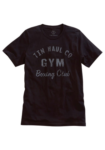Tin Haul Unisex Charcoal Gray 100% Cotton Boxing Club S/S T-Shirt