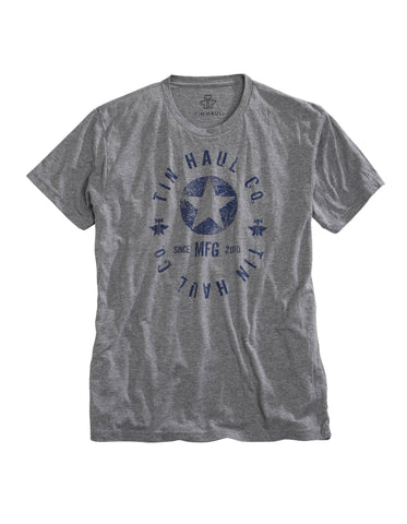 Tin Haul Unisex Grey Cotton Blend Star MFG S/S T-Shirt