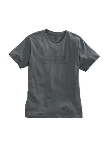 Tin Haul Mens Dark Grey 100% Cotton Trademark Logo S/S T-Shirt