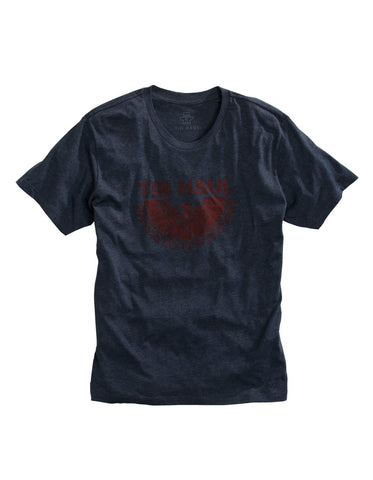 Tin Haul Mens Navy Cotton Blend Aztec Eagle S/S T-Shirt