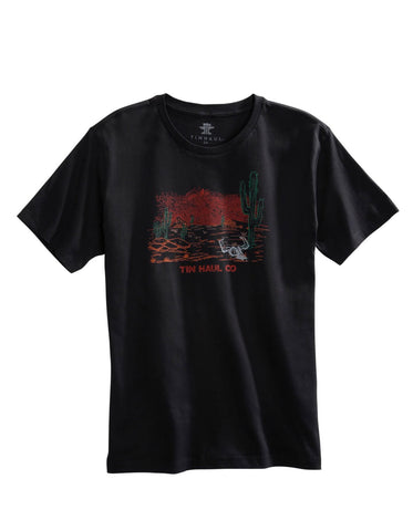 Tin Haul Mens Black 100% Cotton Desert Scene S/S T-Shirt