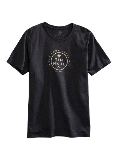 Tin Haul Mens Gray Cotton Blend Wear Your Metal Out S/S T-Shirt