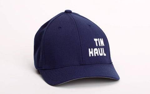 Tin Haul Unisex Dark Blue 100% Cotton Off-Center Baseball Cap