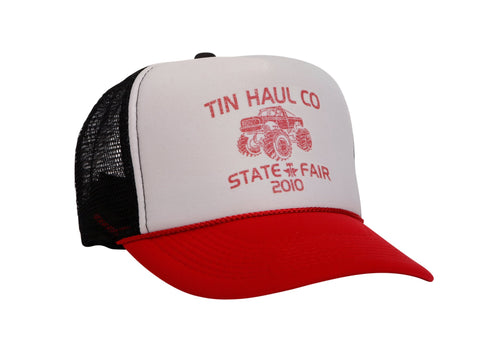 Tin Haul Unisex Black/White/Red Polyester Monter Truck Baseball Cap