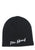 Tin Haul Unisex Black Acrylic Retro Script Beanie Hat