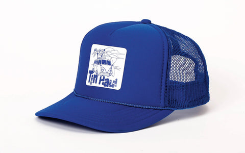 Tin Haul Unisex Blue/White Polyester Beach Van Baseball Cap