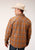 Tin Haul Mens Orange/Brown Wool Blend Sherpa Plaid Jacket