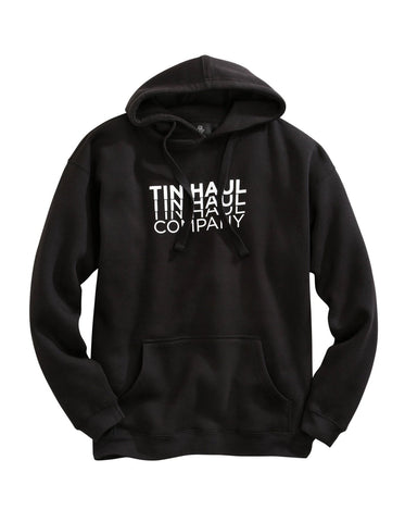 Tin Haul Mens Black 100% Cotton Faded Logo Hoodie