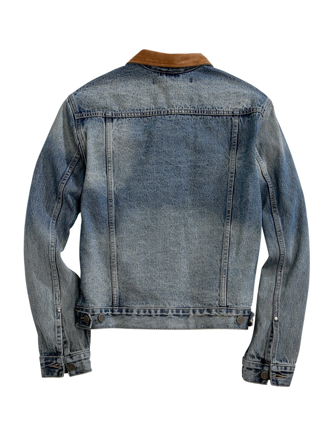 Tin Haul Mens Blue 100% Cotton Denim Suede Collar Jacket – The