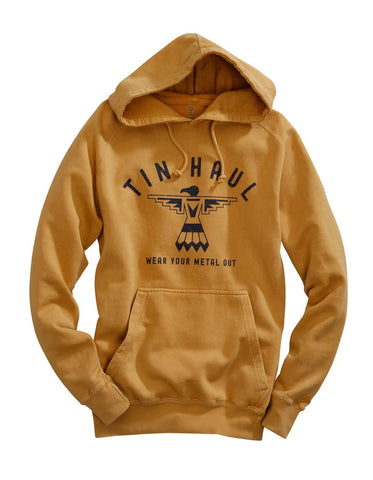 Tin Haul Womens Vintage Mustard 100% Cotton Thunderbird Hoodie