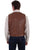 Scully Mens Brown Lamb Leather Western Vest