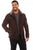 Scully Mens Chocolate Leather Zip-Out Shearling Jacket