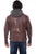 Scully Mens Brown Leather Sporty Hooded Jacket