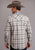 Stetson Mens Brown 100% Cotton Dobby Twill L/S 2 Pkt Shirt
