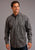 Stetson Mens Grey 100% Cotton Stitch Aztec BD L/S 1 Pocket Shirt