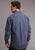 Stetson Mens Blue 100% Cotton Polaris Geo BD L/S 1 Pocket Shirt