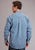 Stetson Mens Blue 100% Cotton Baroque BD L/S 1 Pocket Shirt