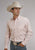 Stetson Mens Pink 1 Pocket 100% Cotton L/S End on End Western Shirt