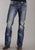 Mens Stetson Blue Cotton Blend Med Wash White X Bootcut Rocks Fit Jeans