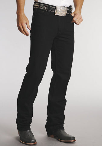 Stetson Mens Black 100% Cotton 1120 Slim Fit Jeans