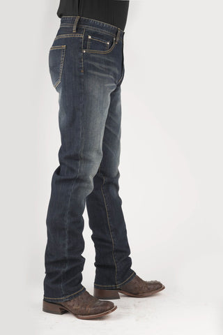 Stetson Mens Blue Cotton Blend 1210 Straight X Jeans